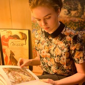 Floral Peter Pan Collar Blouse